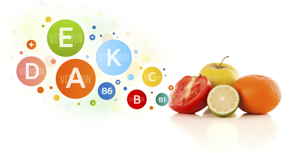 Vitamins, fruits, vegetables